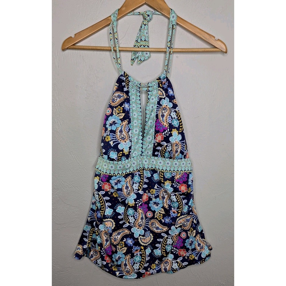 *NEW w/Tags LIZ Claiborne Floral Hawaiian Paisley Bathing Suit‎ Top Only Size 12